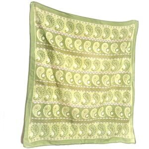 Vintage 100% cotton traditional Bandanna in green unique Paisley pattern